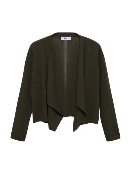 MANGO Pletena jopa CASCADA temno zelena