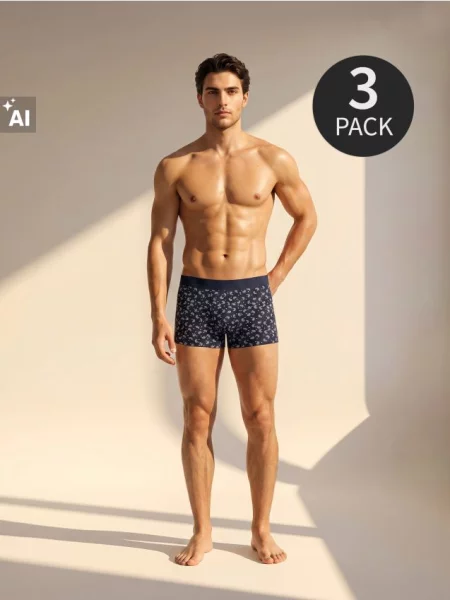 Sinsay boxerky s motivem paisley 3 pack vícebarevná