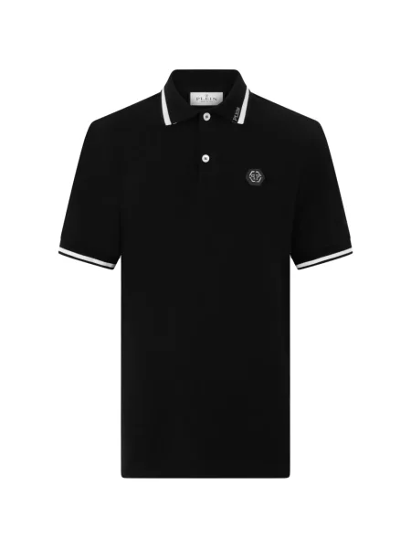 Tricou polo Philipp Plein cu autograf negru