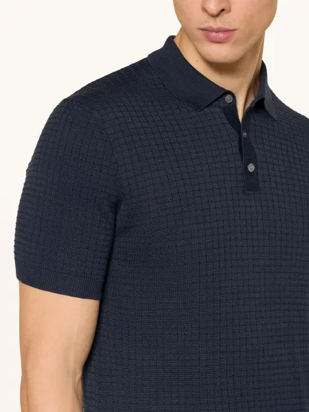 Joop! Pletené Polo Tričko tmavě modrá
