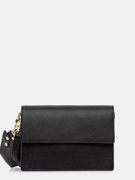 Answear.LAB crossbody kabelka dámska kožená čierna