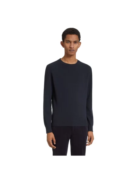 Sweter Zegna z kaszmiru niebieski