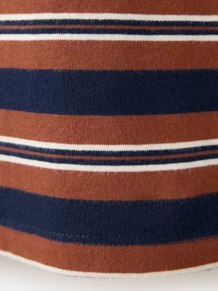 Koszulka polo w paski relaxed fit rudy Dzieci lata MANGO KIDS