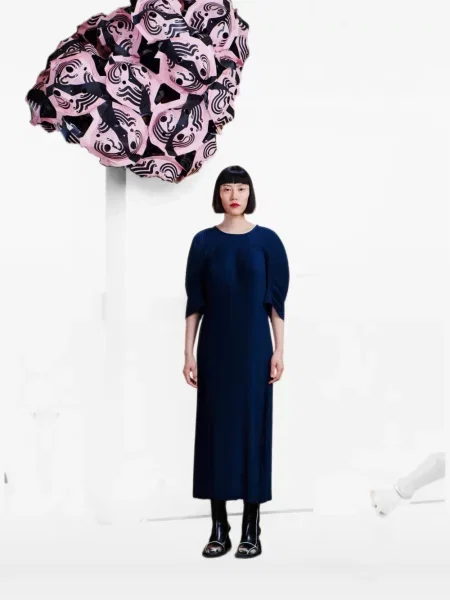 Rochie midi Henrik Vibskov albastru