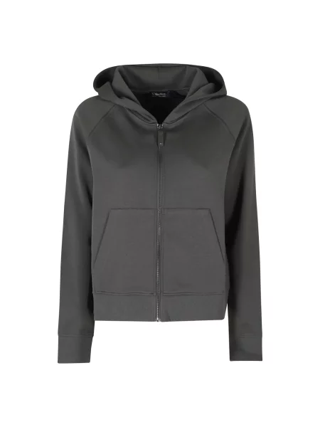 Bluza z kapturem Max Mara z kapturem szara