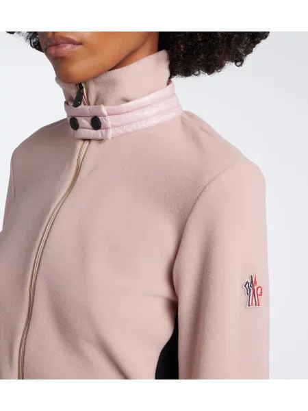 Pulover Moncler Grenoble din fleece roz