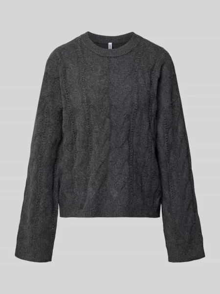 Sweter o kroju relaxed fit z okrągłym dekoltem model KATHY' Pieces