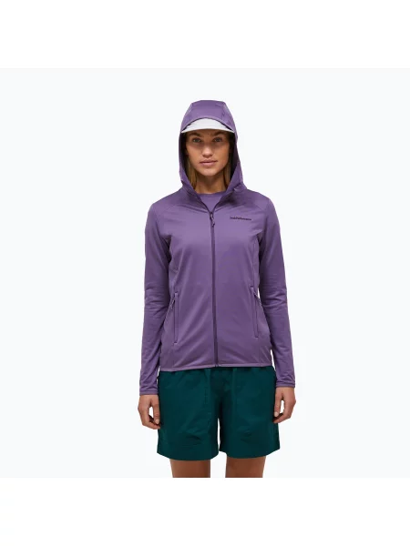 Bluză de trekking pentru femei Peak Performance Light Zip Hood montana grape