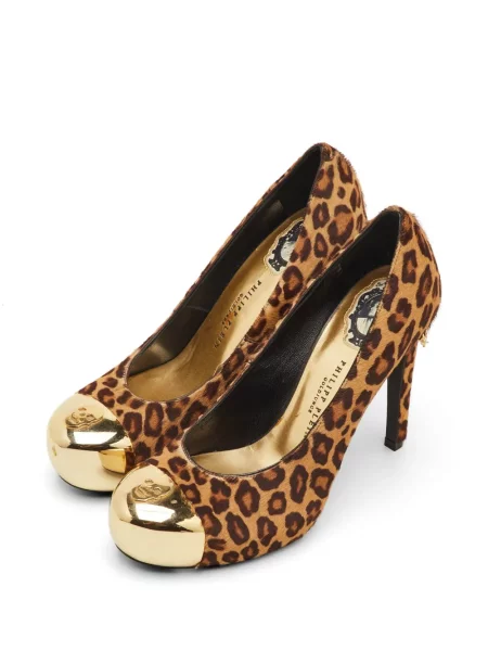 Pantofi cu toc Philipp Plein cu platformă cu imagine cu model leopard