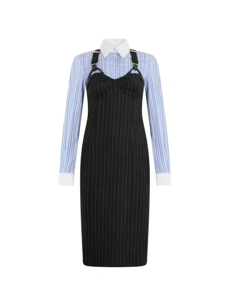 Rochie tip cămașă Moschino negru