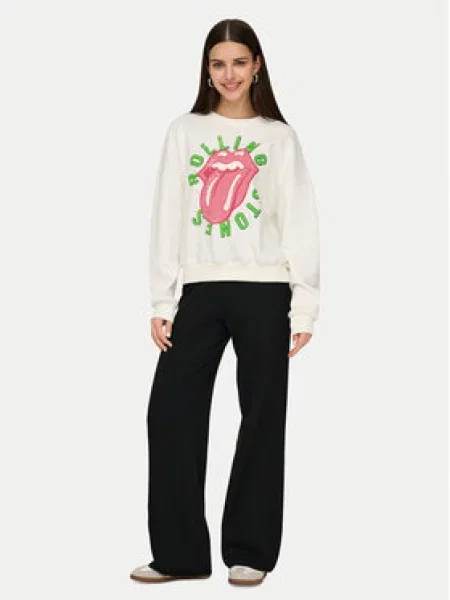 ONLY Mikina Rolling Stones bílá
