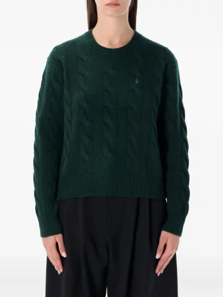 Top Polo Ralph Lauren cu decolteu rotund verde