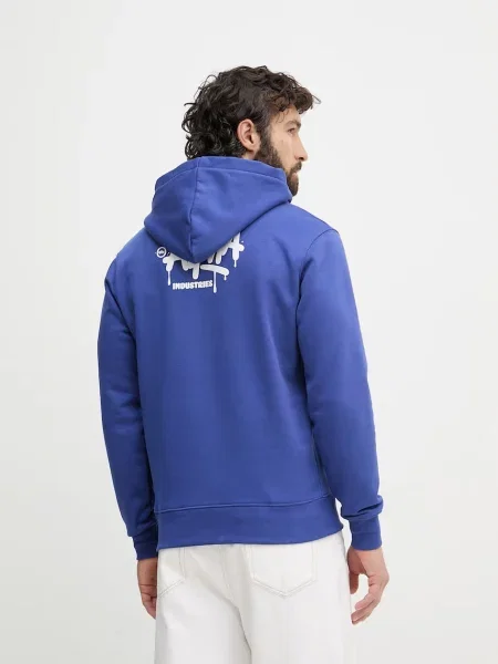 ALPHA INDUSTRIES Tréning póló kék / fehér lila