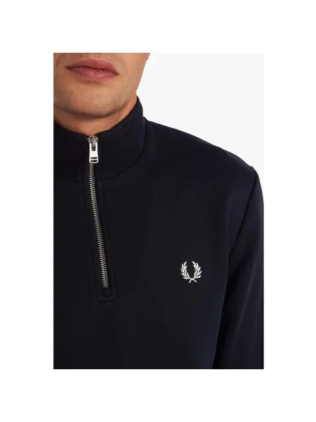 Hanorac Fred Perry de jumătate de fermoar albastru