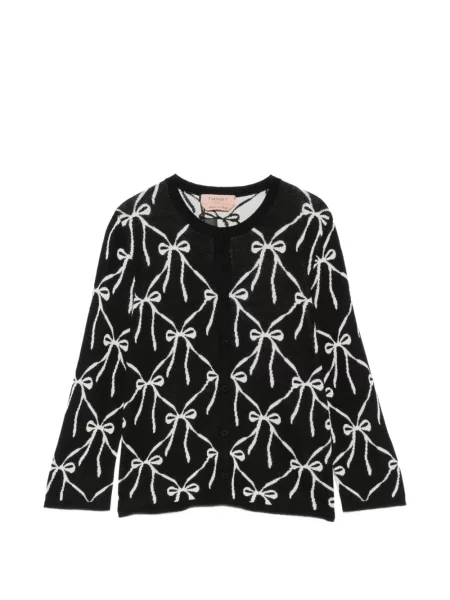 Cardigan Twinset cu funde negru
