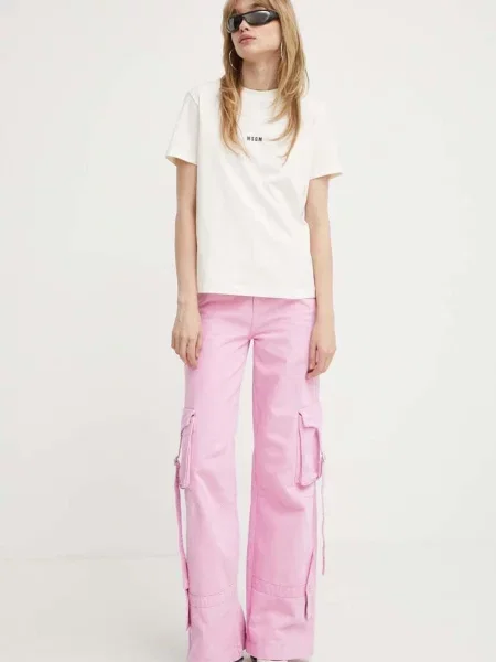 Футболка MSGM бежевий