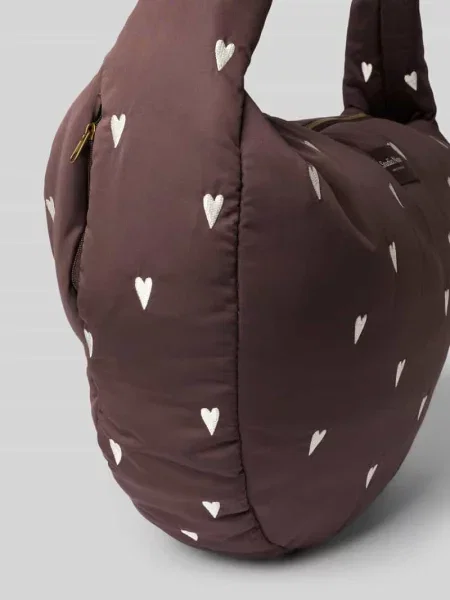 Torebka z haftami i detalem z logo Studio Noos