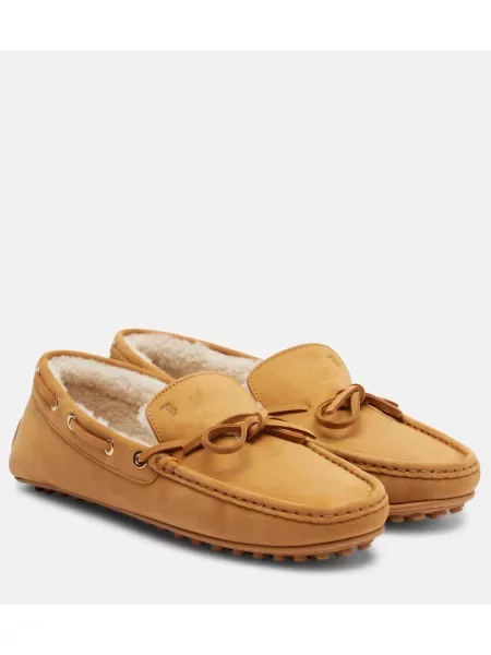 Kožené loafers Tod's hnědé