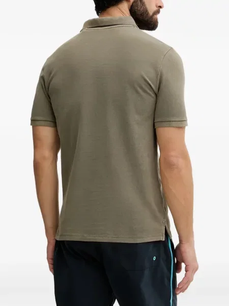 Tricou polo Guess cu autograf verde