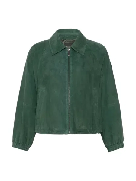 Kurtka Weekend Max Mara zamszowa zielona