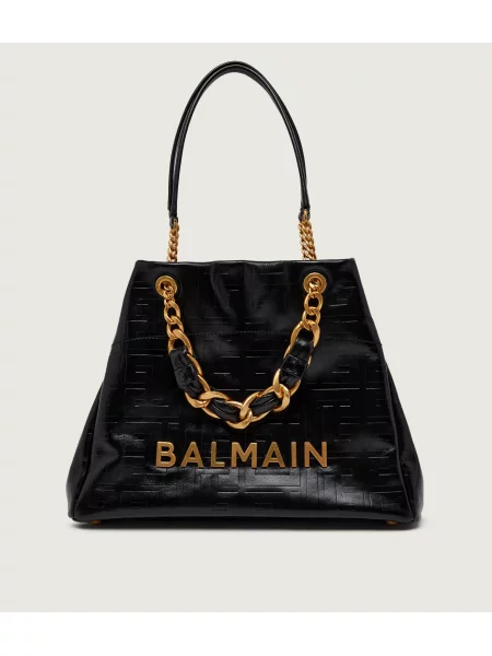 Balmain De piele geantă shopper Endora L negru