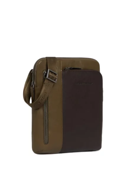 Geantă crossbody Piquadro din piele verde