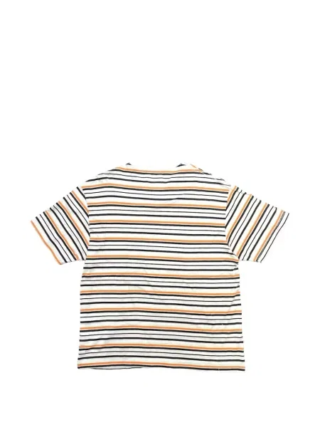 Tricou Gallery Dept. cu dungi scurt alb