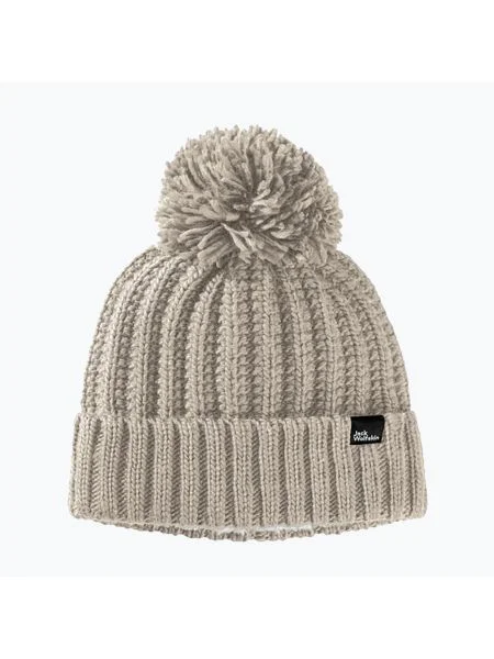 Женска зимна шапка Jack Wolfskin Highloft Knit dusty grey сиво