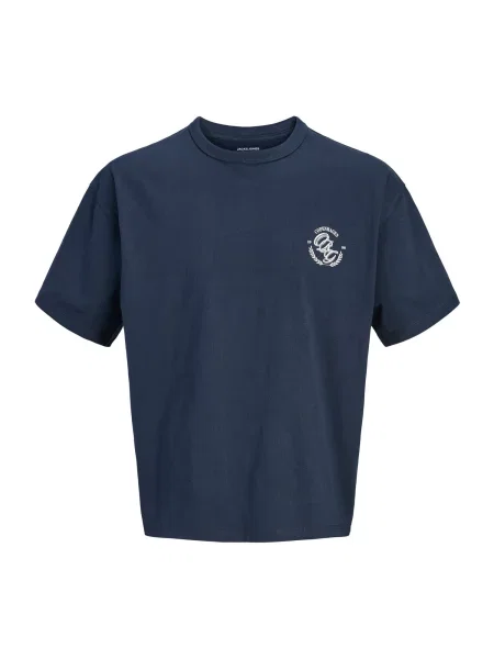 Jack & Jones Junior Tricou JORFrederiksberg albastru închis alb