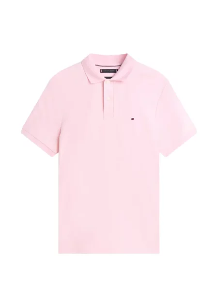 Tricou polo Tommy Hilfiger cu broderie roz
