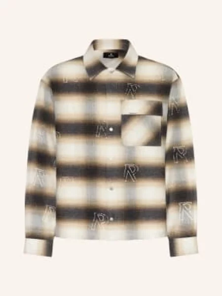 Represent Flanelová Košile Comfort Fit / hnědá / černá bílá