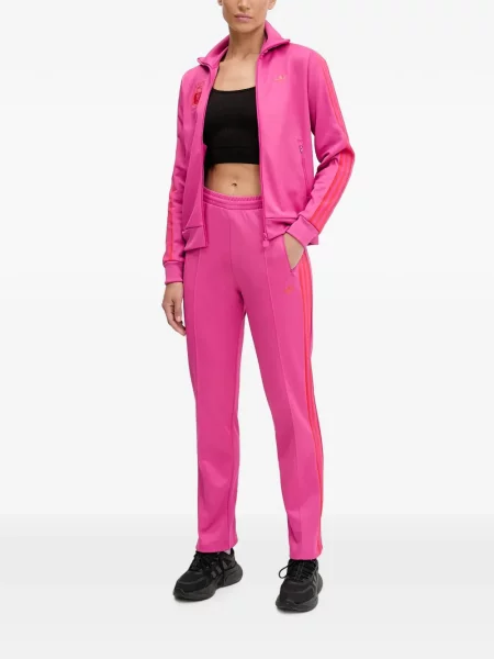 Pantaloni Adidas cu dungi cu autograf alergare albastru