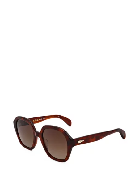 Ochelari de soare Rag & Bone Eyewear cu imprimeu geometric maro