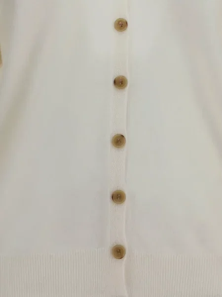 Cardigan Lisa Yang cu decolteu în V alb