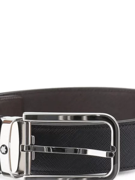 Cu centură reversibil curea Montblanc din piele negru