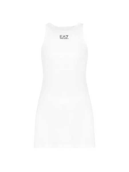 Emporio Armani Sukienki Kobieta S Sukienka bez Rękawów z Wstawką z Materiału Mesh biały