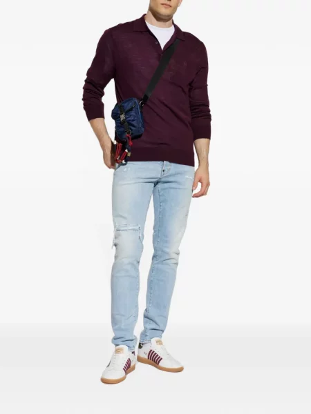 Tricou polo Dsquared2 roșu