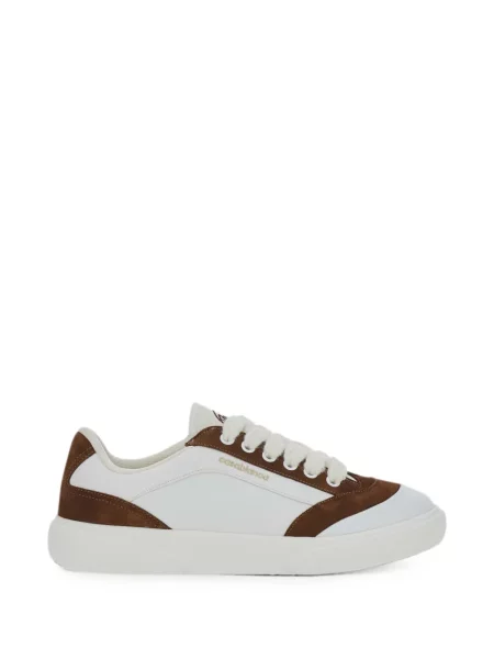 Sneakerși Casablanca din piele de căprioară cu imagine alb