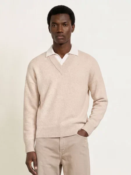 Reiss Sweter Corey beige beżowy