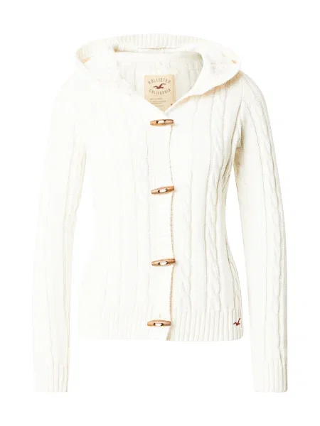HOLLISTER Geacă tricotată alb