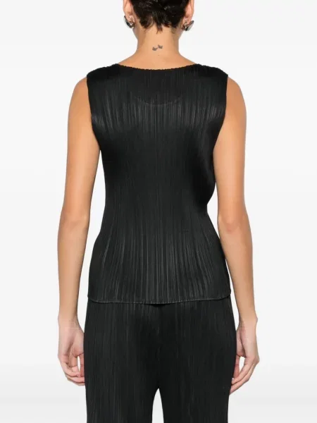 Plisirani top Pleats Please Issey Miyake crna