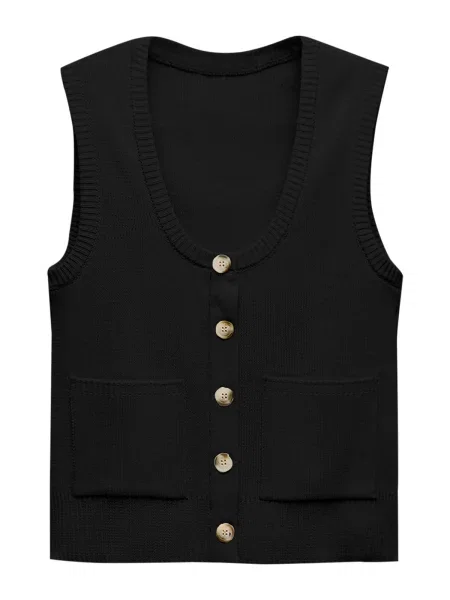 Imily Bela Vestă tricotată negru