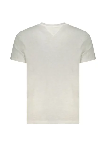 Tricou Tommy Hilfiger cu autograf alb