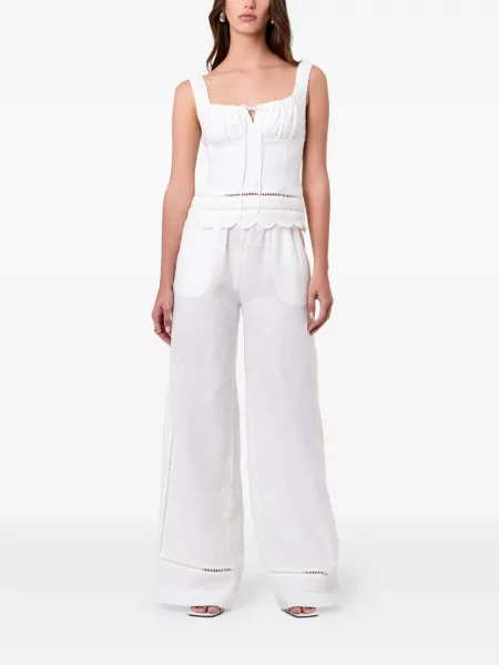 Pantaloni Nicholas alb