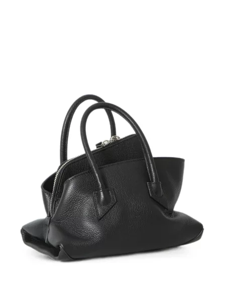 Geantă shopper The Attico din piele negru