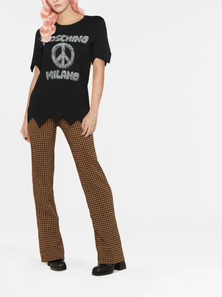 Tričko Moschino s potiskem černé
