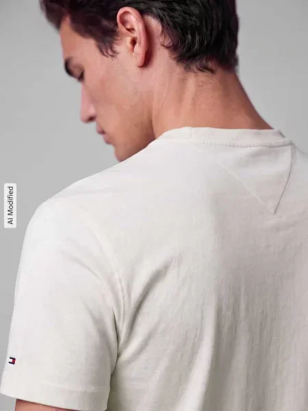 T-shirt o kroju regular fit z czystej bawełny Tommy Hilfiger biała