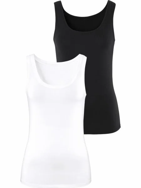 VIVANCE Top črna / naravno bela