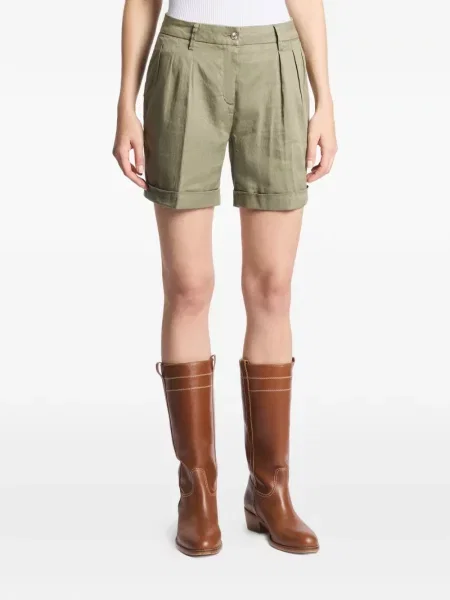 Pantaloni scurți Fay plisate verde
