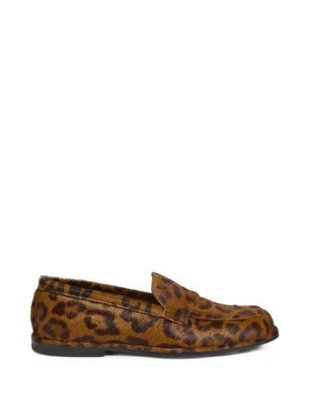 Pantofi loafer Liviana Conti cu imagine cu model leopard maro